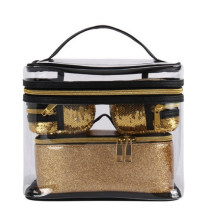 New Transparent PVC Cosmetic Bag Travel Storage Bag Portable Waterproof Cosmetic Bag